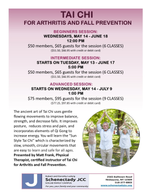 Tai Chi Beginners and Advanced Sessions